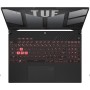 pc gaming asus tuf a15 507rf r7 top view noir