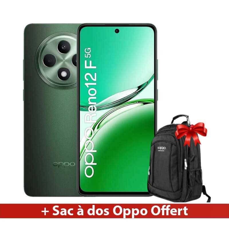 smartphone oppo reno 12 f avec sac oppo cadeau offert