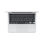 Apple macbook air m3 13 pouces (2024) couleur argent top side view