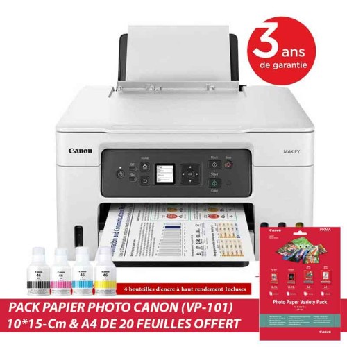 Multifonction à réservoirs intégrés Canon MAXIFY GX3040 l 3en 1 l wifi Multifonction à réservoirs intégrés Canon MAXIFY l GX3040 l 3en 1 l wifi