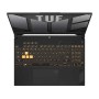 Clavier du Asus TUF Gaming F15 avec rétroéclairage RGB pour le gaming