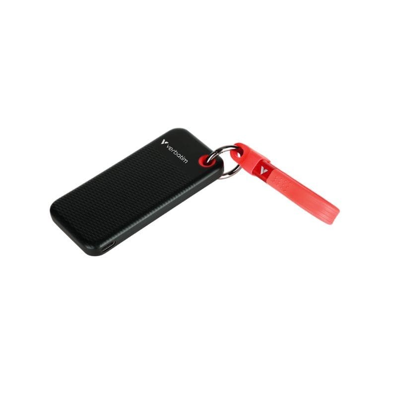 Pocket SSD VERBATIM Porte-clés avec fixation du câble 1TB Noir, Rouge