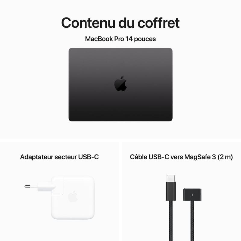 MacBook Pro 14 Pouces M3 Pro - 18Go RAM - 1To SSD - Noir (Occasion Récente)