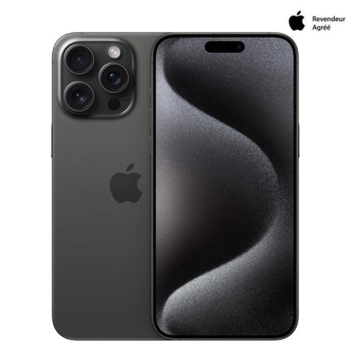 Apple iPhone 15 Pro Max 256GB BLACK MU773AA/A front view Apple iPhone 15 Pro Max 256GB BLACK MU773AA/A