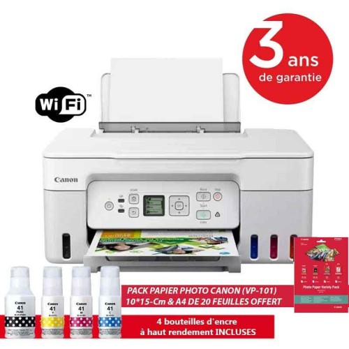 Multifonction Jet d'encre Canon PIXMA G3470 Blanc - Wifi Canon PIXMA G3470 Blanc multifonction jet d'encre avec Wi-Fi