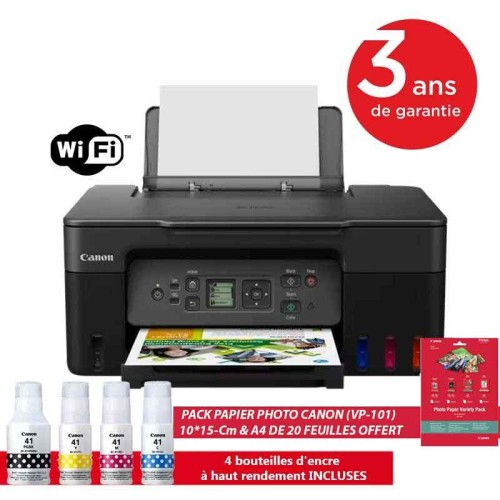 Multifonction Jet d'encre Canon PIXMA G3470 Noir - Wifi Canon PIXMA G3470 Noir multifonction jet d'encre avec Wi-Fi