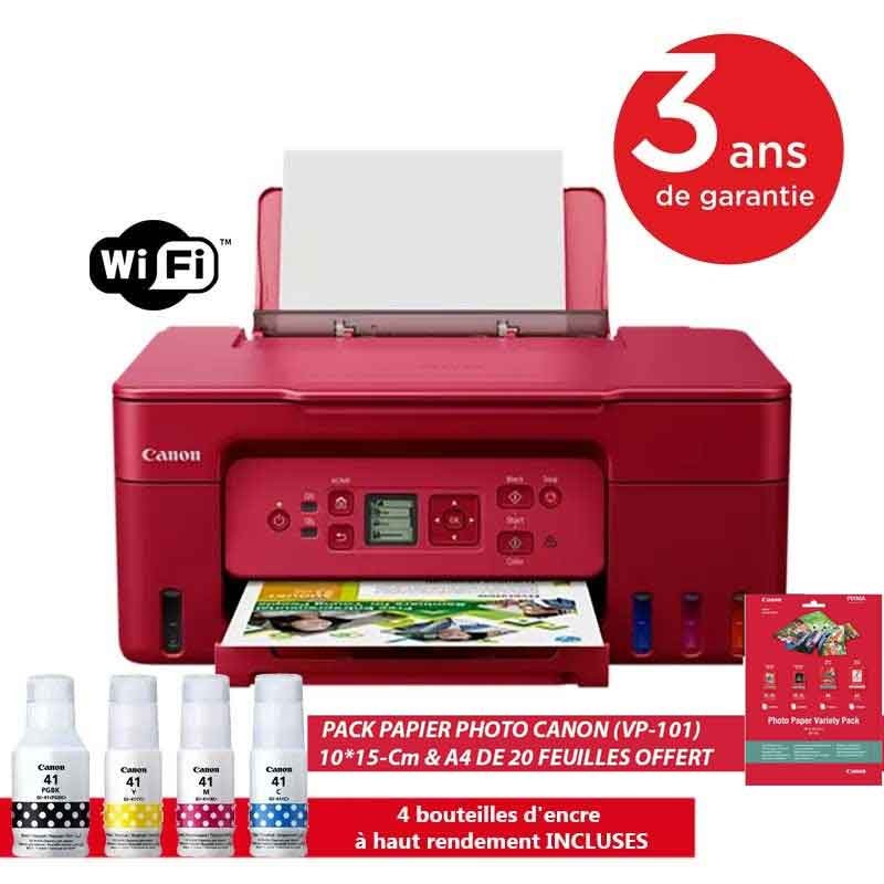 Canon PIXMA G3470 Rouge multifonction jet d'encre avec Wi-Fi