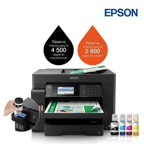 Imprimante Jet D'encre EPSON ECOTANK L15150 4EN1 A3+ Couleur Wi-Fi - Noir Imprimante Jet D'encre EPSON ECOTANK L15150 4EN1 A3+ Couleur Wi-Fi - Noir