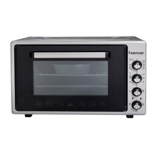 Four Électrique Sencer MF70E24GG 70 L Silver front view Four Électrique Sencer MF70E24GG 70 L Silver