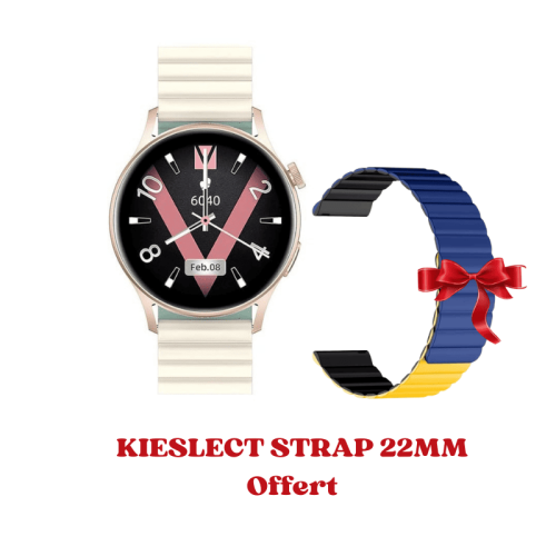 Montre connectée KIESLECT Lora 2 Gold Montre connectée KIESLECT Lora 2 Gold avec strap 22mm offert