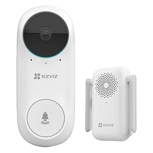 Sonnette vidéo EZVIZ sans fil avec carillon - DoorBell DB2C Sonnette vidéo EZVIZ sans fil avec carillon, design moderne et caméra haute définition