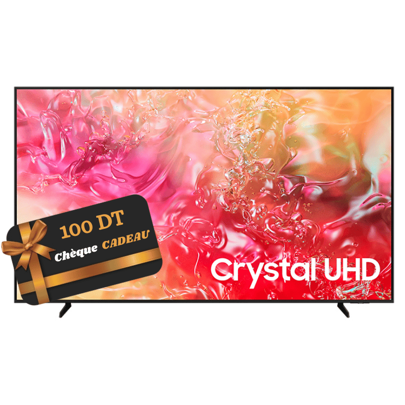 Tv SAMSUNG 65'' Smart DU7000 Crystal Ultra HD 4K + chéque cadeau 100dt