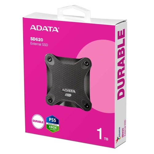 Disque dur externe SSD Adata  SD620 1To USB 3.2 - Noir SSD Externe SD620 1To - Haute Vitesse et Résistance