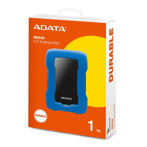 Disque dur externe Adata 1To Anti-choc HD330 USB 3.2 Bleu Disque dur externe Adata 1To Anti-choc HD330 1To USB 3.2 Bleu