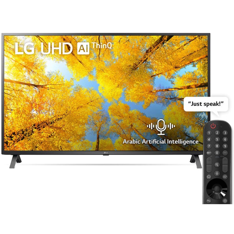 TV LG UHD 4K 55" UQ75006 Smart TV avec AI ThinQ + Récepteur Intégré