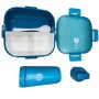 Lunch Box Avec Bouteille et Cuillère F2-10-BLEU