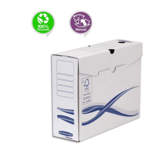 Boîte à archives Bankers Box Basic Fellowes, format A4+,10 CM