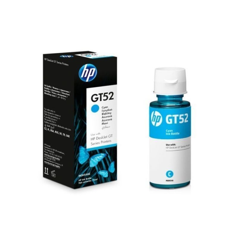 BOUTEILLE D'ENCRE HP  adaptable GT52  CYAN  (70ml)