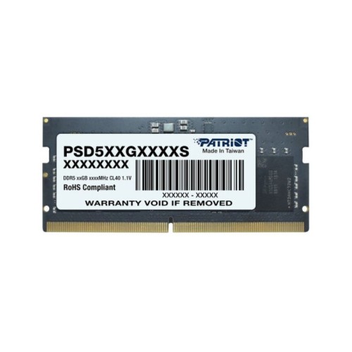 Barette Mémoire PATRIOT SO-DIMM DDR5 16GB 4800 Barette Mémoire PATRIOT SO-DIMM DDR5 16GB 4800