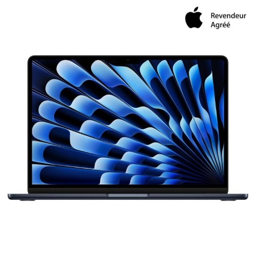 Apple MacBook Air M3 13" (2024) 8 Go/256 Go SSD Noir front view Apple MacBook Air M3 13 pouces (2024) 8 Go/256 Go SSD Noir