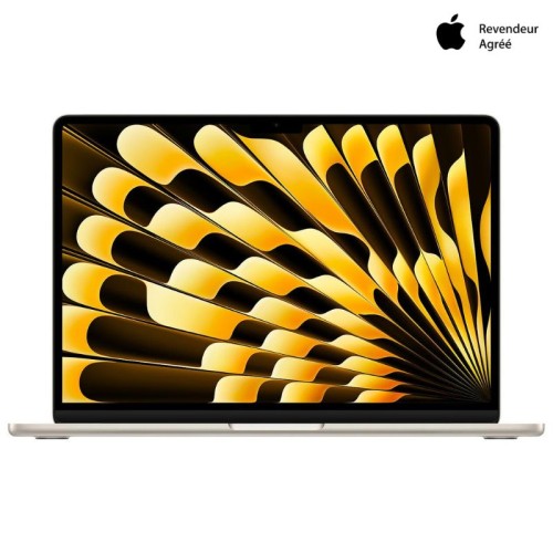 Apple MacBook Air M3 13" (2024) 8 Go/256 Go SSD Gold front view  Apple MacBook Air M3 13" (2024) 8 Go/256 Go SSD Gold
