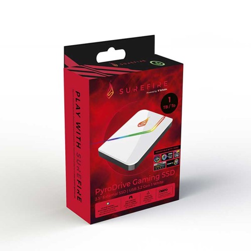 Disque dur SSD Externe PYRODRIVE gaming SURFIRE 1To Blanc USB 3.2 Disque Dur SSD Externe PYRODRIVE Gaming SURFIRE 1To Blanc USB 3.2 - Meilleur Prix en Tunisie