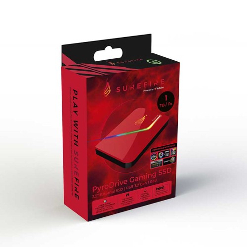 Disque dur SSD Externe PYRODRIVE gaming SURFIRE 1To Rouge USB 3.2 Disque Dur SSD Externe Pyrodrive Gaming Surfire 1To Rouge USB 3.2 - Meilleur Prix Tunisie