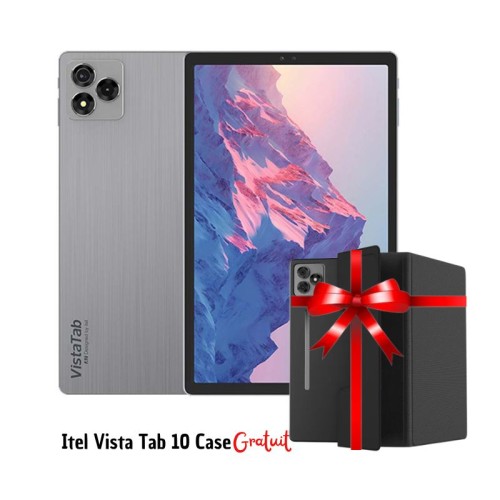 Tablette ITEL Vista Tab 10 4G  4 Go 128 Go Gris + étui Offert Tablette Itel Vista Tab 10 4G  4 Go 128 Go Gris Avec étui Offert