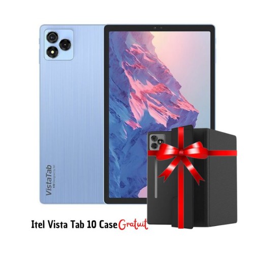 Tablette ITEL Vista Tab 10 4G 4Go 128Go Bleu + étui Offert Tablette ITEL Vista Tab 10 4G  4 Go 128 Go Bleu + étui Offert