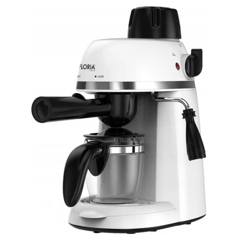 Machine à Café Expresso Floria ZLN9359 4 Tasses 800W Blanc