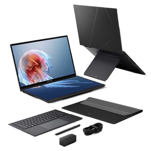 PC Portable ASUS Zenbook Duo UX8406 (UX8406CA) - Ultra 9 285H - 1To ssd - 32Go - win11 Asus Zenbook Duo UX8406MA - Vue de face, meilleur prix en Tunisie