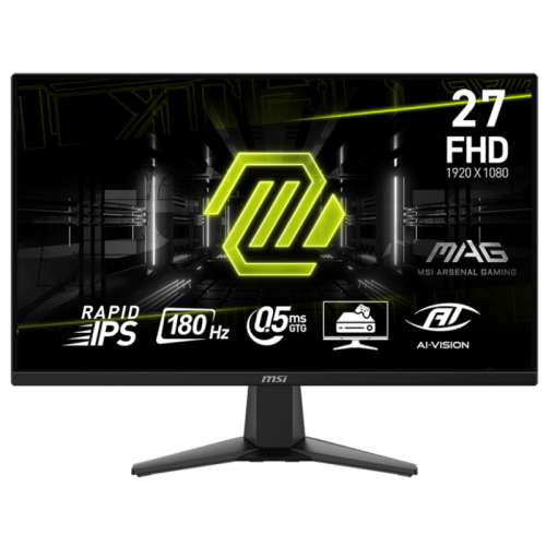 Ecran Gaming MSI MAG 275F 27'' FHD IPS 180 Hz vue frontale Ecran Gaming MSI MAG 275F 27 pouces FHD IPS 180 Hz