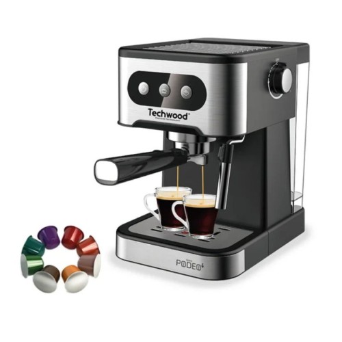 Machine Expresso Techwood TCA-156EXN 1350 W Inox Machine Expresso Techwood TCA-156EXN 1350 W Inox