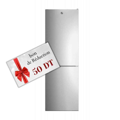 RÉFRIGÉRATEUR COMBINÉ HOOVER 341 L HOCE3T618ES Silver + WiFi Réfrigérateur combiné Hoover 341 L HOCE3T618ES NoFrost