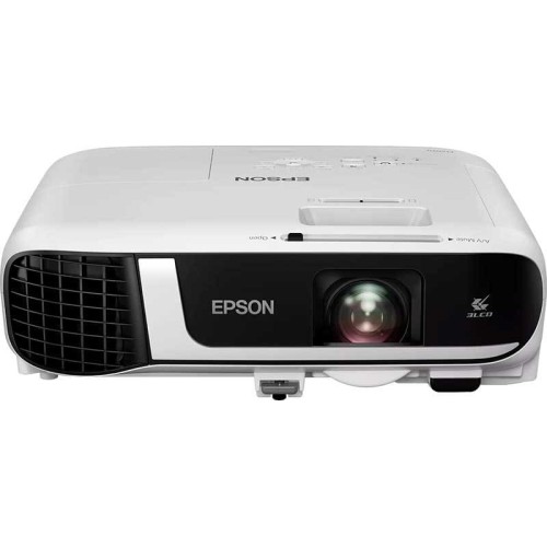 Vidéo Projecteur EPSON 3LCD EB-FH52 Wi-Fi (V11H978040) Vidéoprojecteur EPSON EB-FH52 3LCD, Full HD, 4000 lumens et Wi-Fi intégré, vue de face.