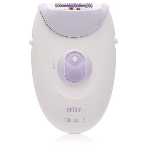 Épilateur BRAUN Silk-3 SE3170 - Blanc et Violet Vue de face de l'Épilateur BRAUN Silk-3 SE3170 - Blanc et Violet