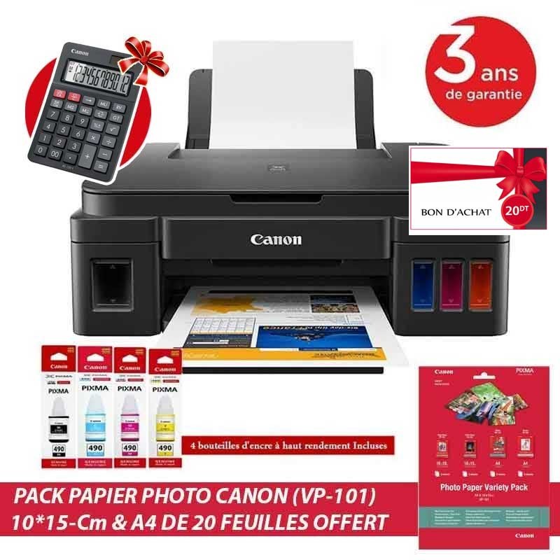 Imprimante multifonction Jet d'encre Canon Pixma G2410 - Couleur + Canon Calculatrice de Bureau 12 Chiffres AS-120 II