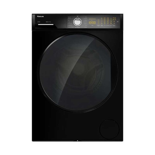 Lave-linge FOCUS noir 11Kg - Vue de côté