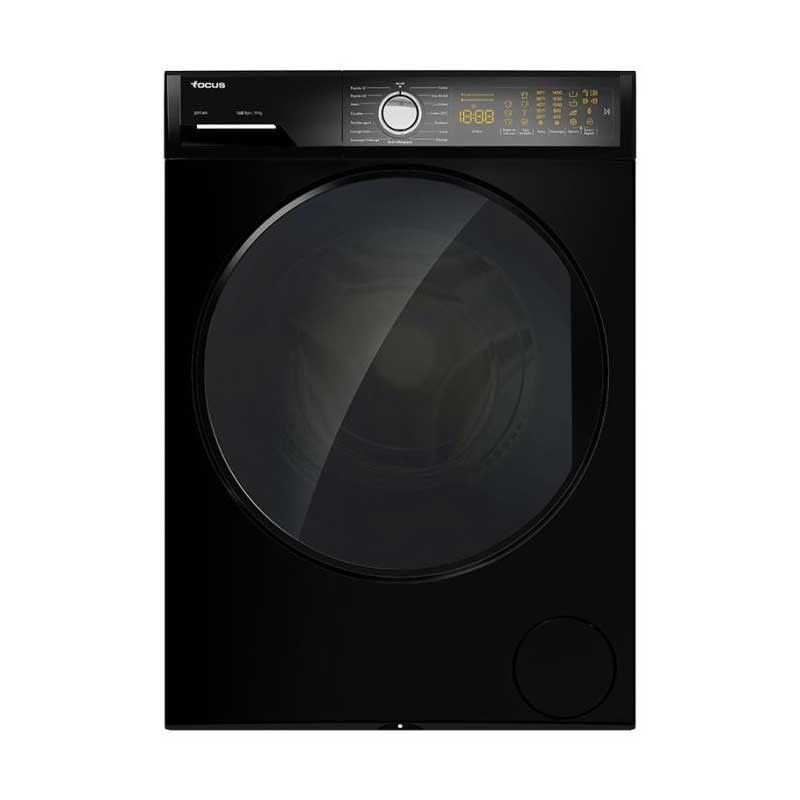 Lave-linge FOCUS noir 11Kg - Vue de côté