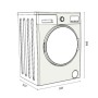 Dimensions Lave-linge FOCUS F1208B 8Kg Noir