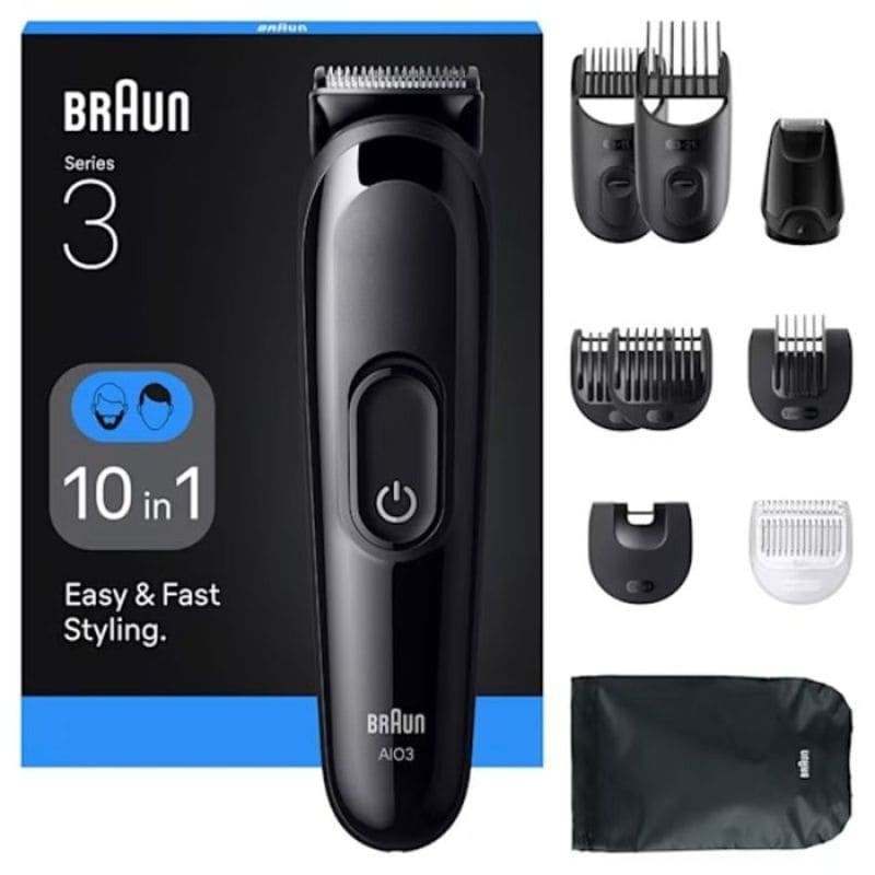 Tondeuse Multifonction Braun 10 EN 1 Noir AIO3560