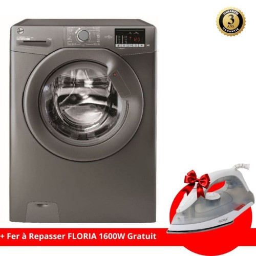 Lave Linge Frontal HOOVER H3W272DGG-04 7kg Silver
