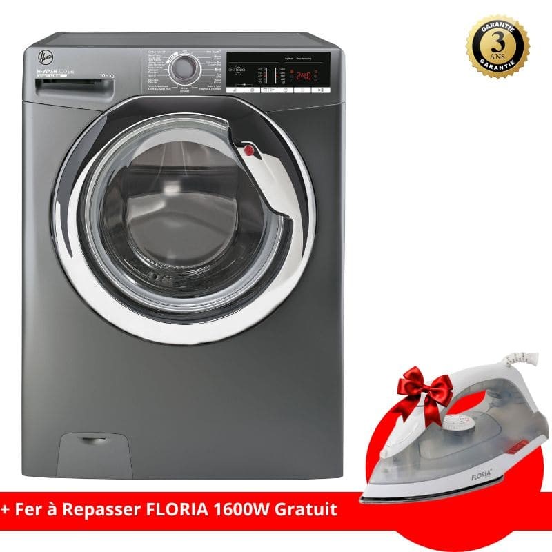 Machine à laver Frontale HOOVER 10.5Kg H3WS4105TCGE-04  SILVER