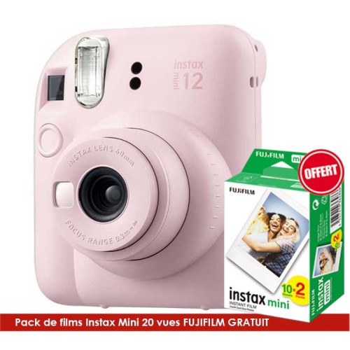 Appareil photo Fujifilm INSTAX Mini 12 - Rose appareil photo fujifilm instax mini 12