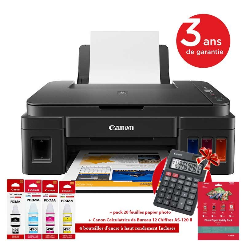 Imprimante multifonction Jet d'encre Canon Pixma G2410 - Couleur