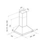 Les dimensions de Hotte Pyramidale FOCUS (F605X) 60 cm Inox Les dimensions de Hotte Pyramidale FOCUS (F605X) 60 cm Inox