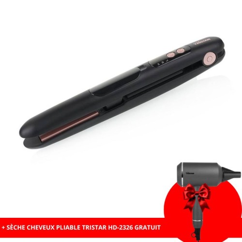 Lisseur SAN FIL TRISTAR HD-2501 - 40W +  SÈCHE CHEVEUX PLIABLE TRISTAR HD-2326 GRATUIT