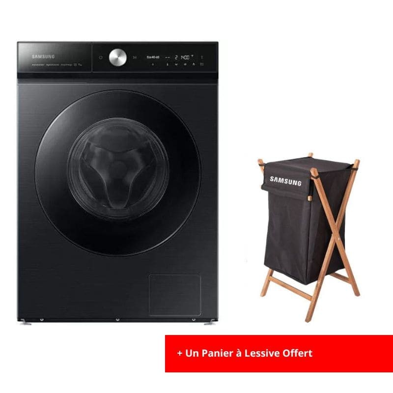 MACHINE A LAVER SAMSUNG 11KG  Noir - WW11B1944DGBMF + Panier à Lessive Offert