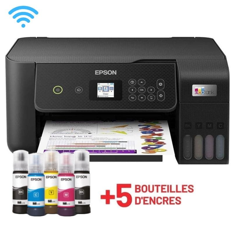 Imprimante EPSON EcoTank L3260 3en1 à Réservoir intégré Couleur WIFI