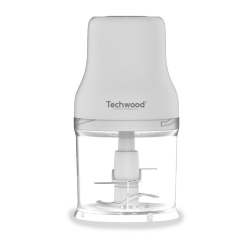 Mini Hachoir Techwood Double Lames 200W - Blanc (Tha-350)